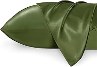 Vista 96 de Bedsure Fundas de almohada de satén, similares a las fundas de almohada de seda tamaño Queen, juego de 2, fundas de almohada para mujeres que