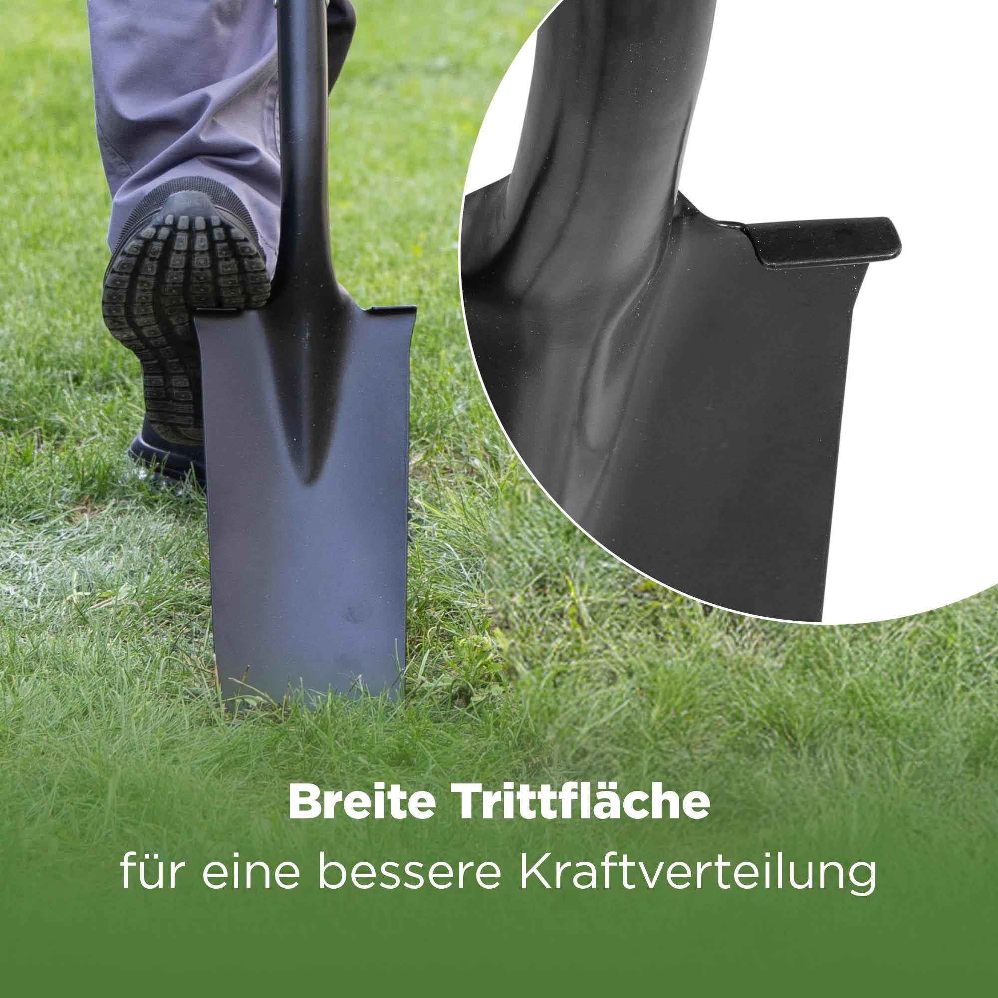 blizz-z Drainagespaten mit Fiberglasstiel und komfortabler D-Griff