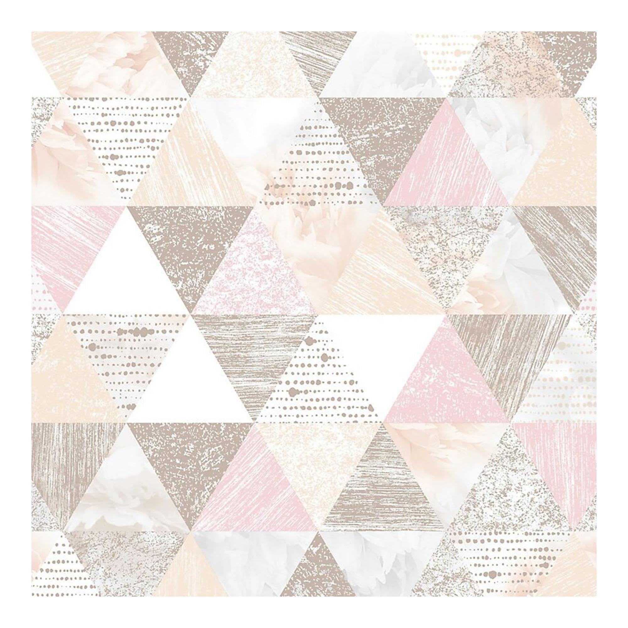Graham & Brown Pink Boutique Beau Geometric Triangle Wallpaper Superfresco