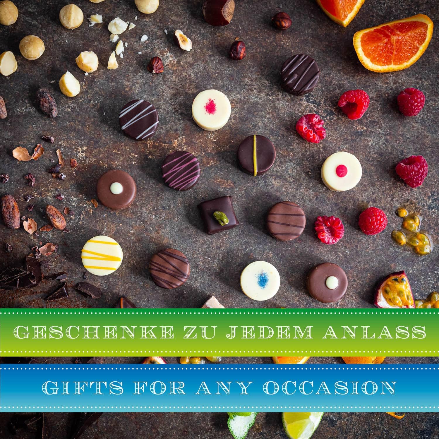 Hallingers Genuss Manufaktur Pralinen Oster-Geschenk - ohne Alkohol, handmade aus Confiserie-Edelkakao in wertiger XXL-Geschenkbox "Gruß vom Osterh...", Ostern Körbchen für Frauen Männer