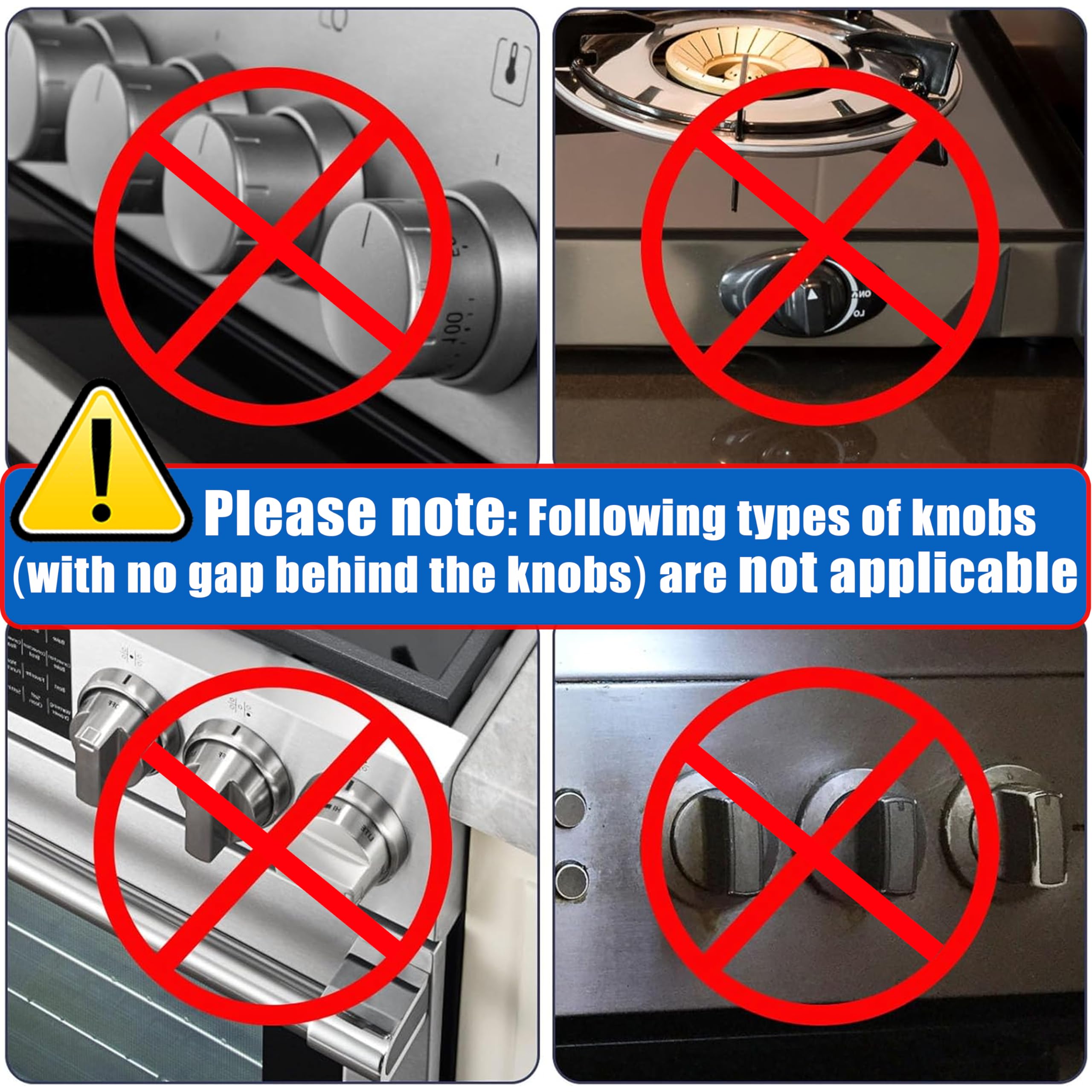 DAFUWENG 5 PACK Stove Knob Covers for Child Safety, Childproof Gas Stove Knob Locks, Stove Oven Knob Safety Covers with Adhesive, for Kids and Pets, Heat-Resistant, Clear View (Upgraded - Transparent)