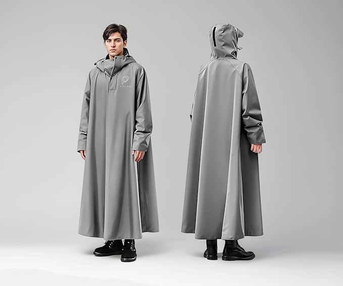 PALAY® Long Rain Coat, Raincoat for Men Women Waterproof
