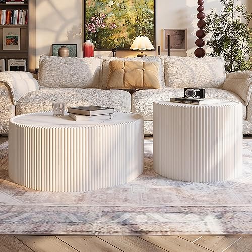 Miniatura 68 de Mesa auxiliar redonda moderna, mesa auxiliar de sofá de mármol sintético con base cubierta de cuero sintético en forma de cuenco, mesa auxiliar