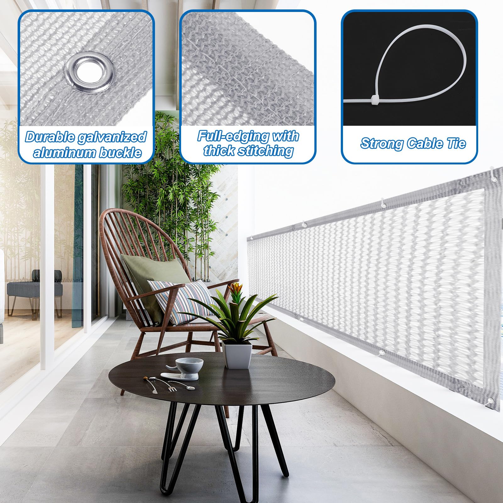 Snapklik.com : PATIKIL 3x10 Patio Privacy Screen For Balcony, Fence ...