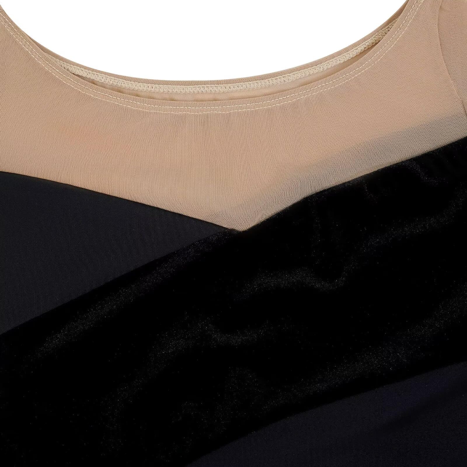 Body do tańca klasycznego dla dorosłych, body baletowe Leotards z krótkim rękawem, aksamitne body z siatki, czarne