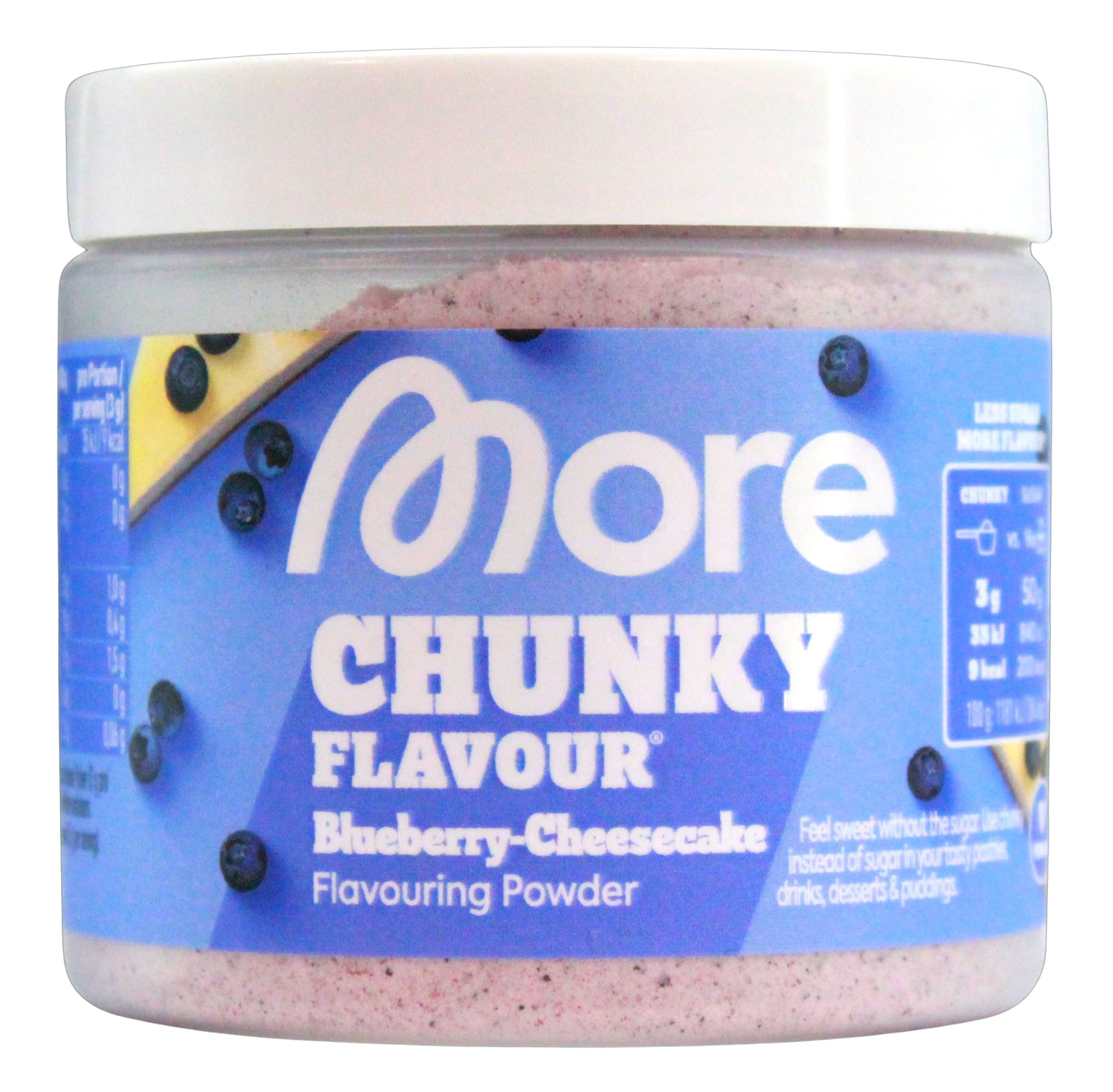 More Chunky Flavour Blueberry-Cheesecake Flavouring Powder, 4er Pack (4 x 90g)