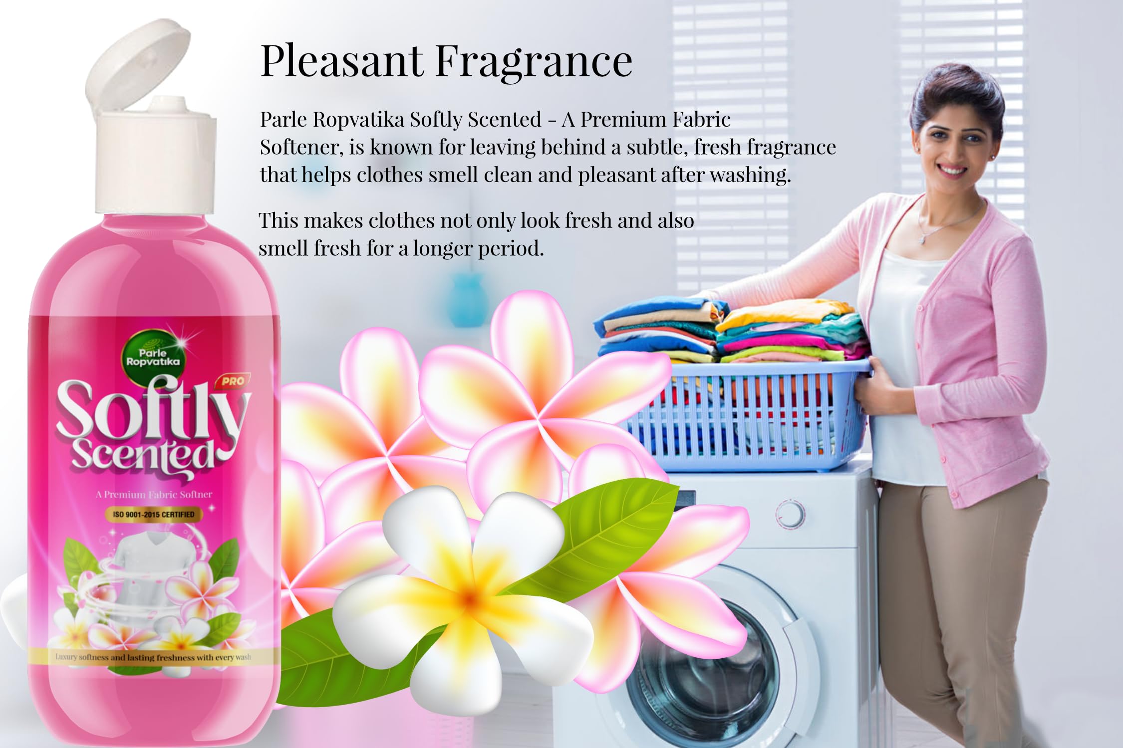 Parle Ropvatika 5 Liter Softly Scented After Wash Fabric Conditioner and Softener (Pink 5 Liter) 1