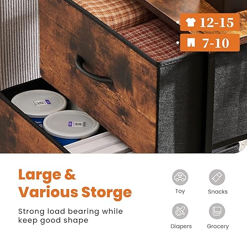 Miniatura 4 de Sweetcrispy Juego de 2 mesas auxiliares con 2 cajones para dormitorio, mesita de noche pequeña, muebles organizadores de almacenamiento, armario de