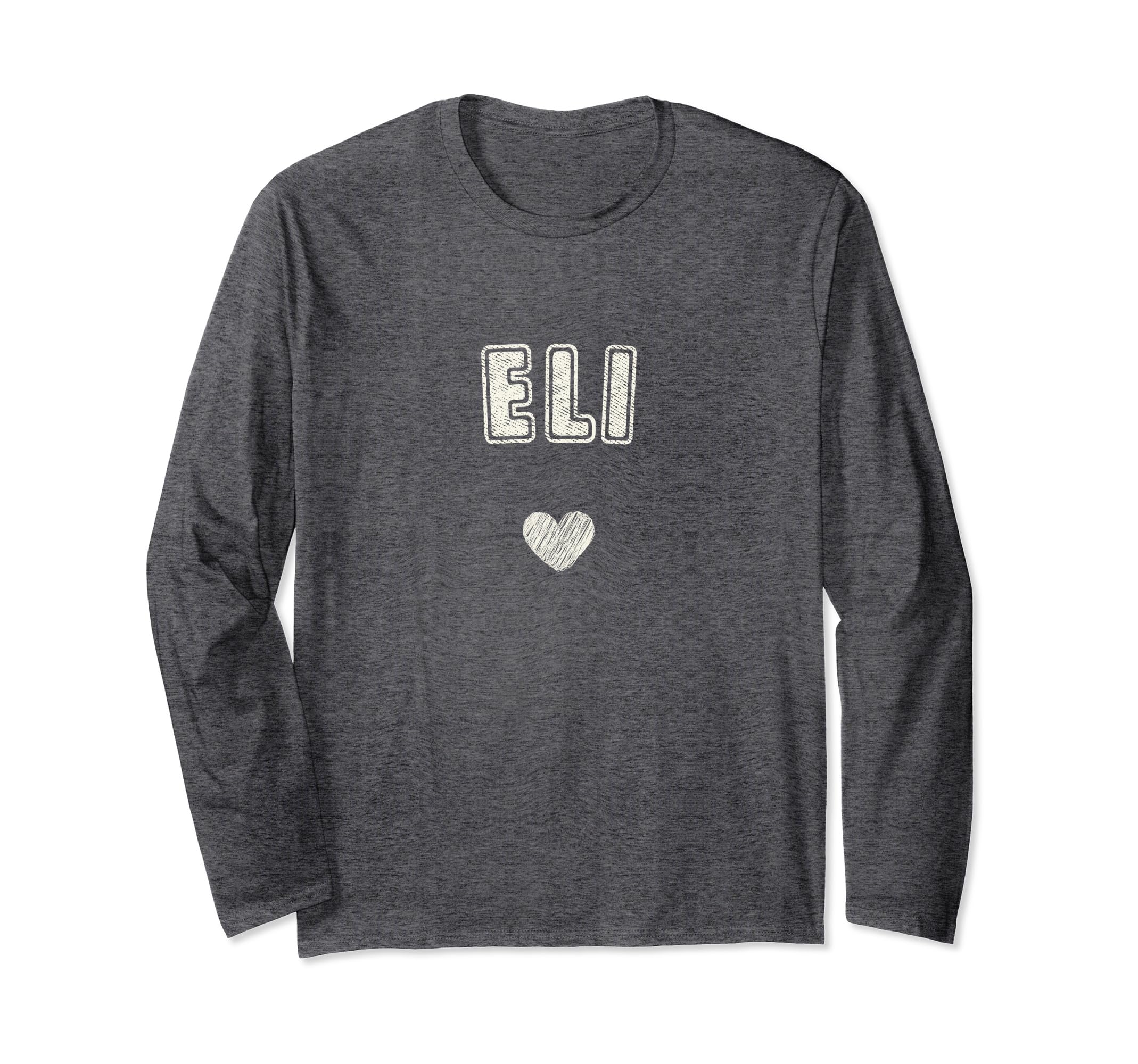 Eli Name Cute Heart Retro Love Eli Long Sleeve T-Shirt