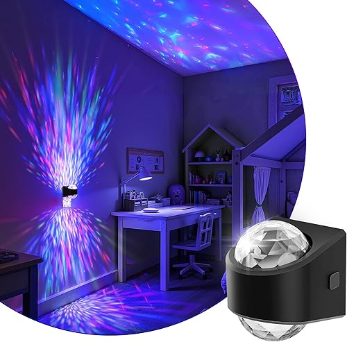 L LOHAS LED Luz nocturna para niños, proyector de luz nocturna con sensor de anochecer a amanecer, 9 colores cambiantes, proyector de estrellas, luz