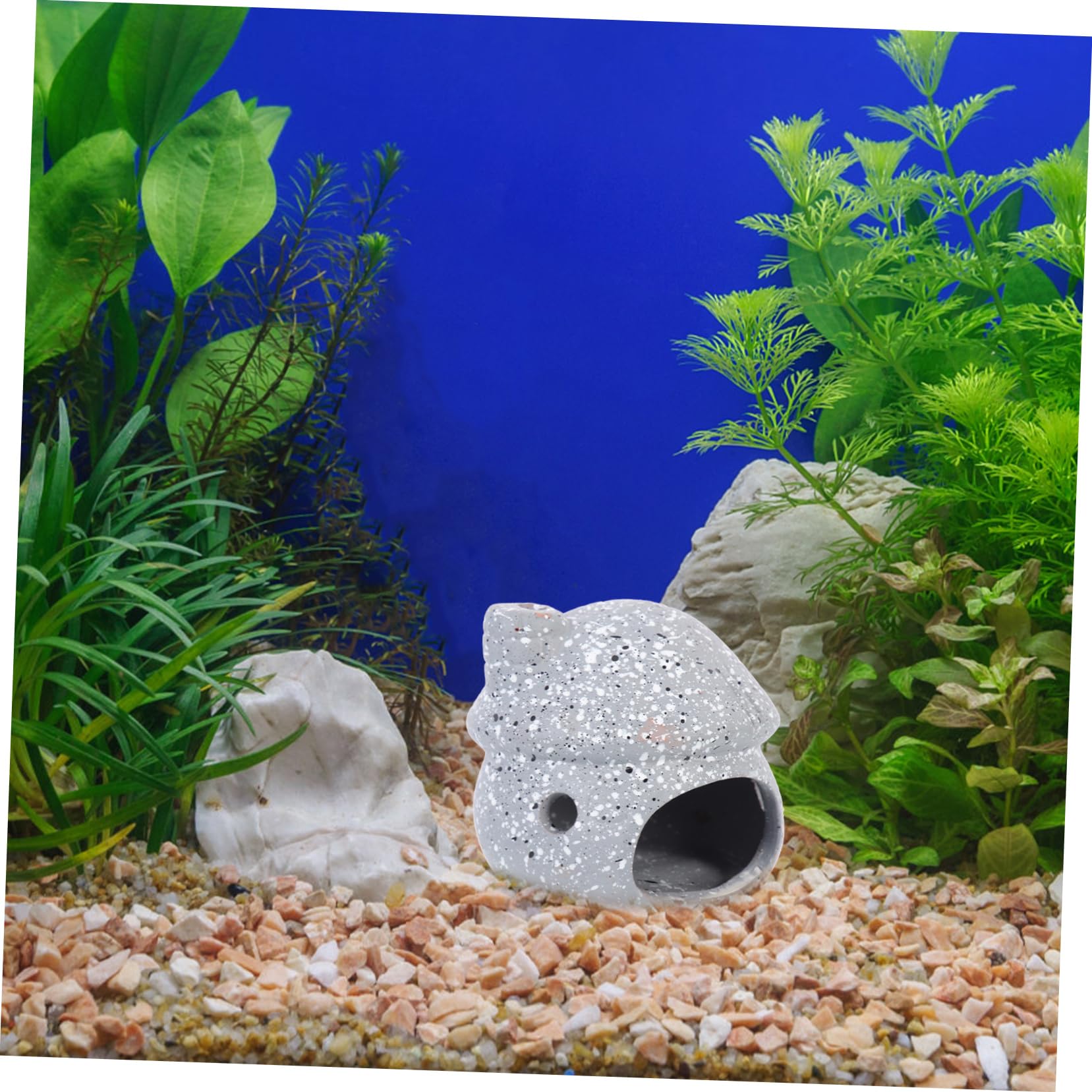 POPETPOP 3 Juegos Olla De Barro del Tanque De Peces Adornos Paisajismo Cueva De Peces Decoración Pecera Decoración De Pecera Peceras Olla De Barro De Pescado Cueva del Acuario 2 Piezas * 3
