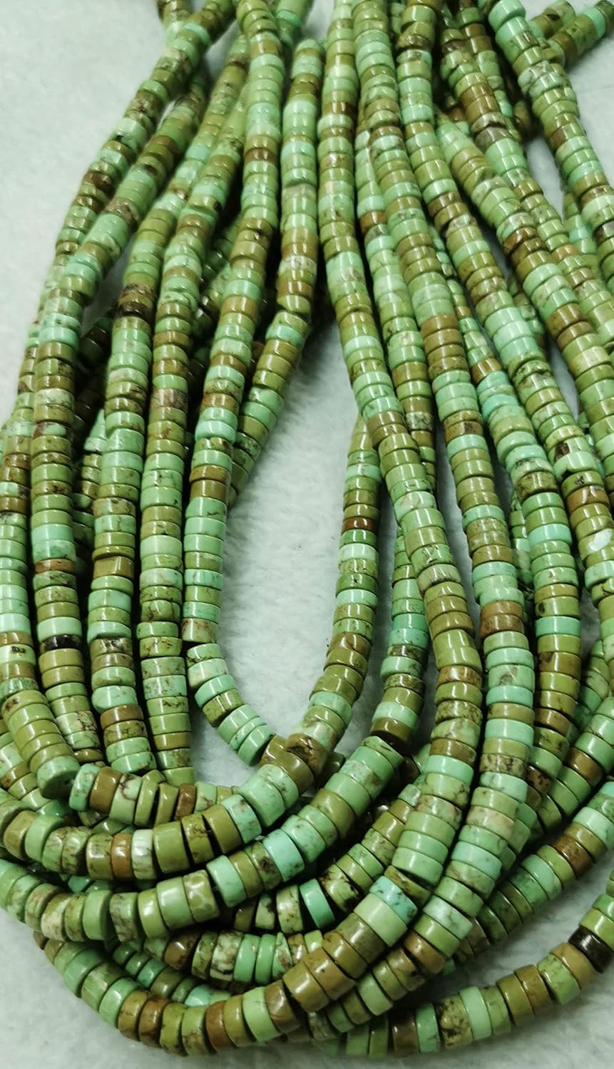 Full Strand 100pcs Lemon Yellow Tibetan Turquoise Gemstone Heishi Slice Rondelle Wheel Loose Beads 6mm8mm mm (8mm)