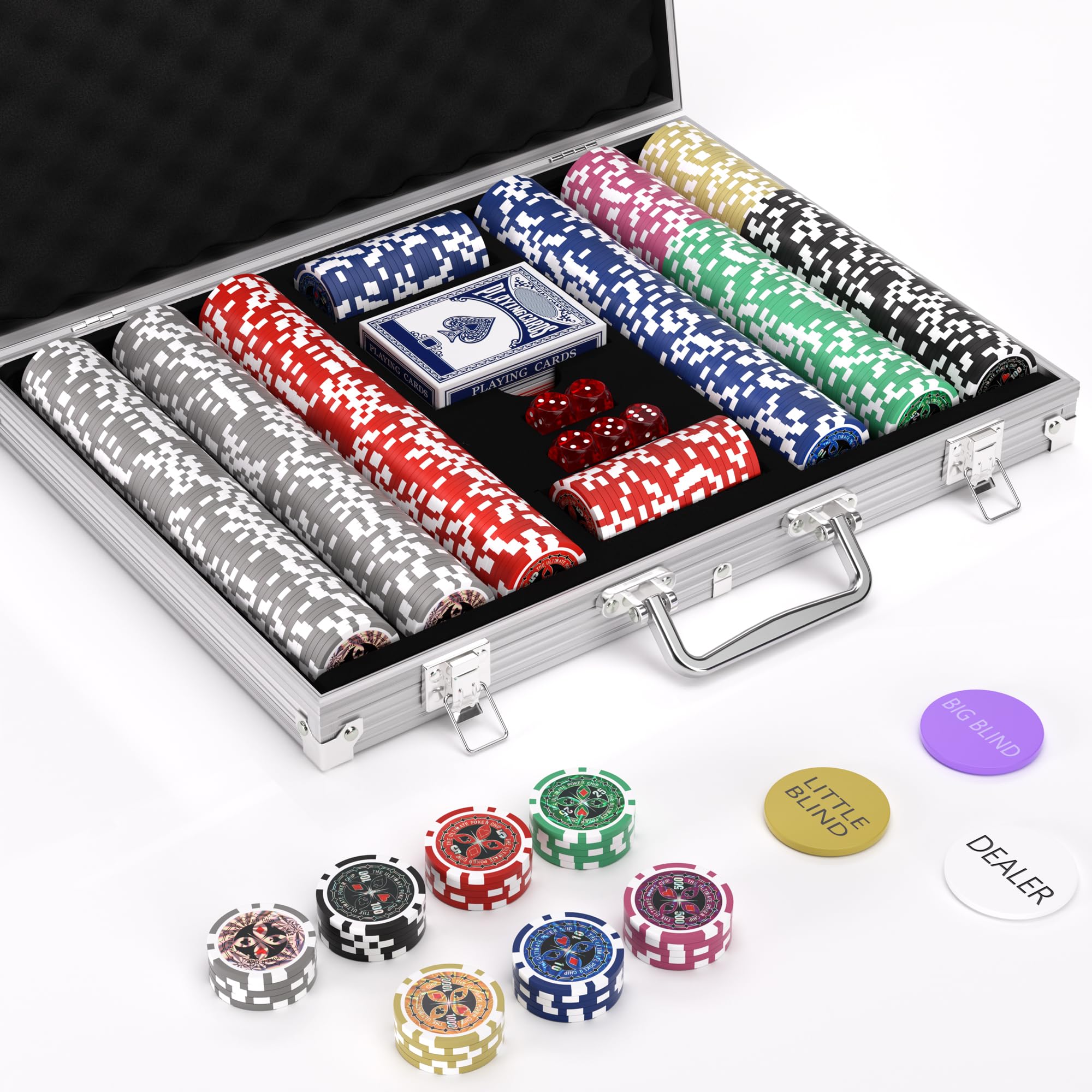 Amazon.com: Texas Holdem Poker Chips Set,500 Pcs Poker Set