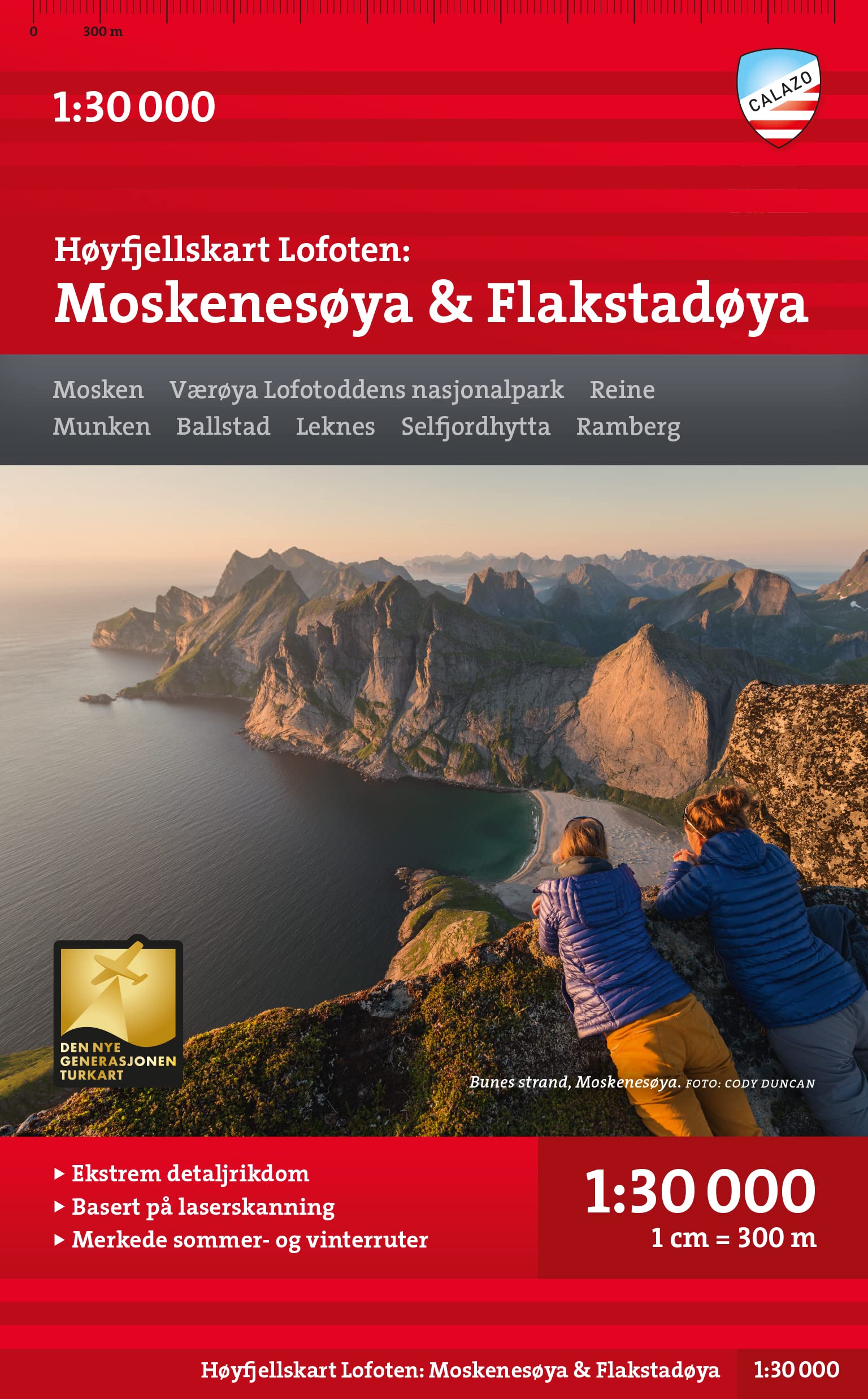 Lofoten: Moskenesøya & Flakstadøya - Høyfjellskart (High alpine map)