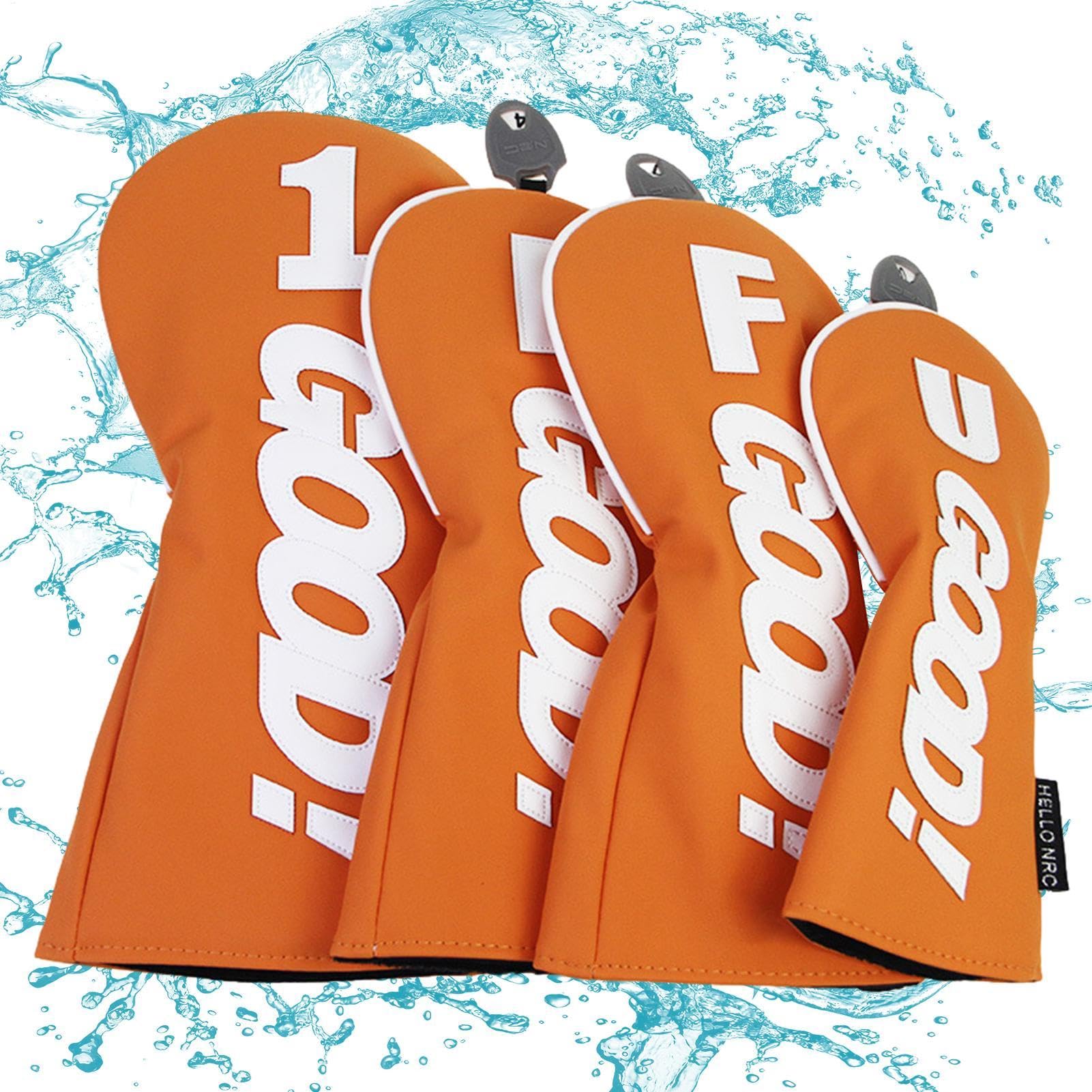 Fundas para cabeza de palo de golf, de piel sintética, impermeable, protector de putter, equipo deportivo portátil para uso en exteriores