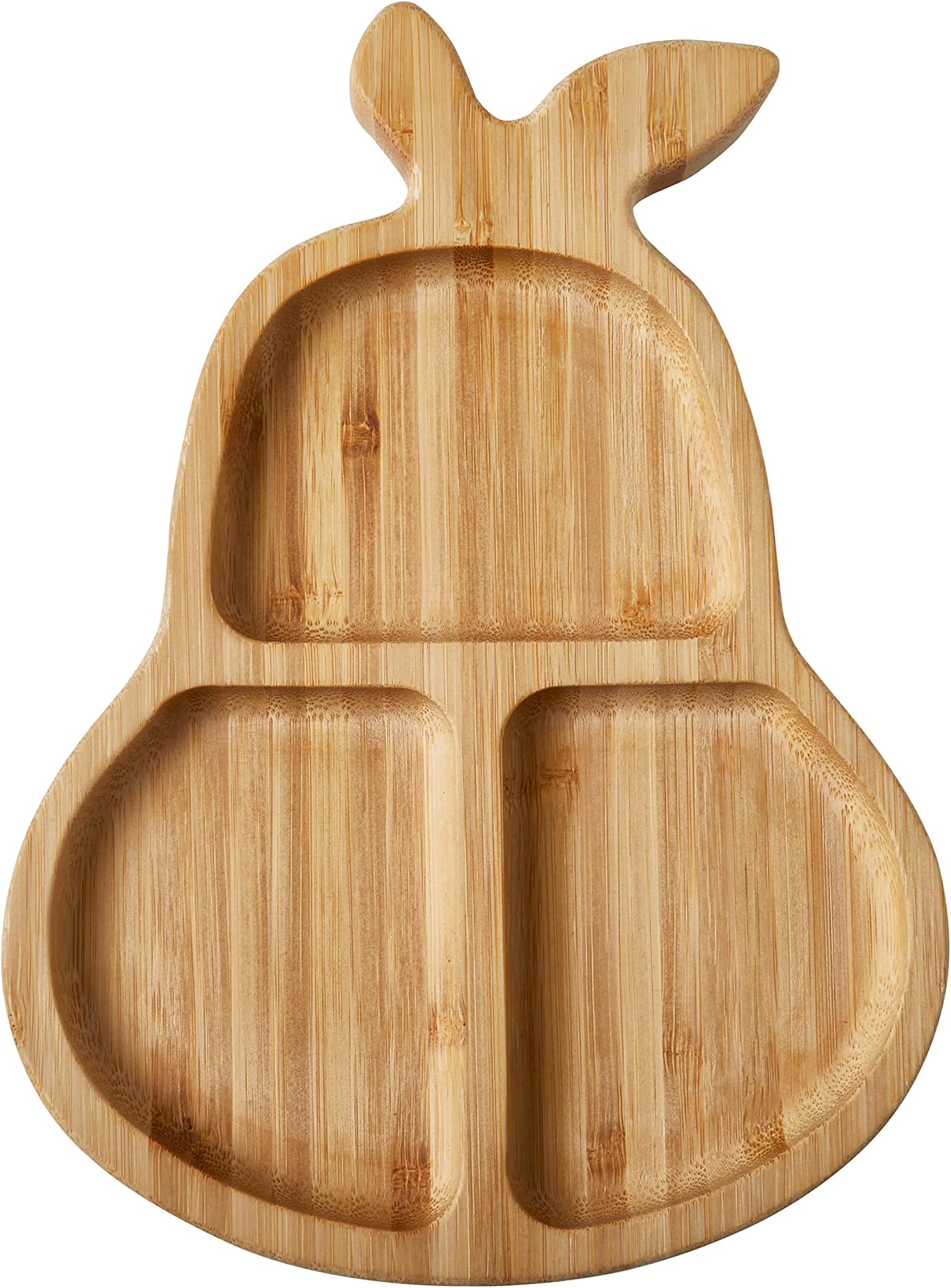 Nuby Bamboo Pear Shaped Plate, Weaning Tableware, Suitable from 12 Months Plus