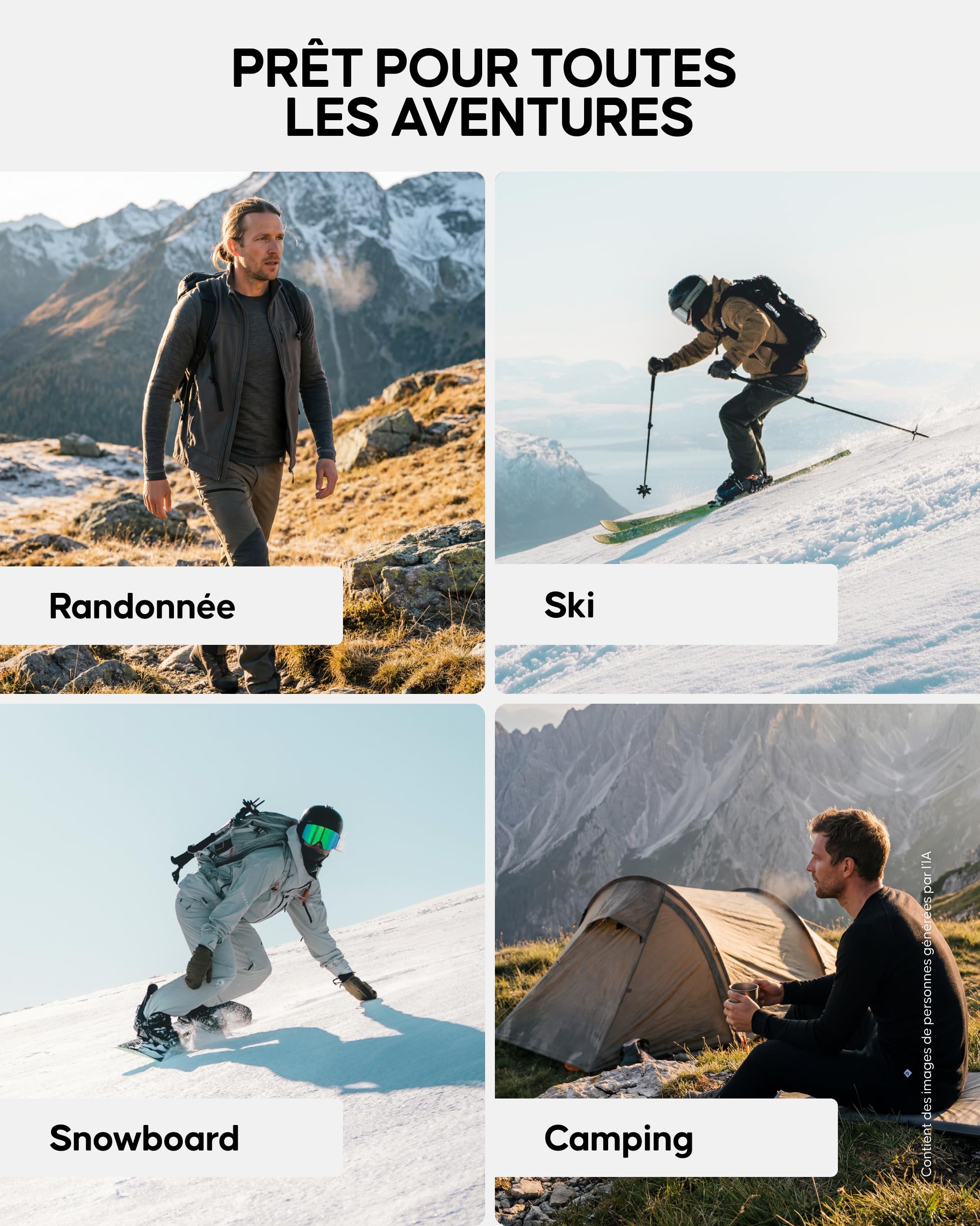 DANISH ENDURANCE T-Shirt sous-Couche en Laine Mérinos Homme, 180 g/m² | T-Shirt Sous-Couche en Laine Mérinos, 180 g/m², Respirant et Évacuant l'Humidité, pour la Randonnée et le Ski