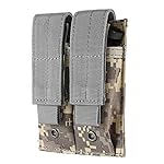 FRTKK Tactical Single/Double Pistol Mag Pouch Outdoor Molle Open-Top Magazine Pouch for Glock M1911 92F