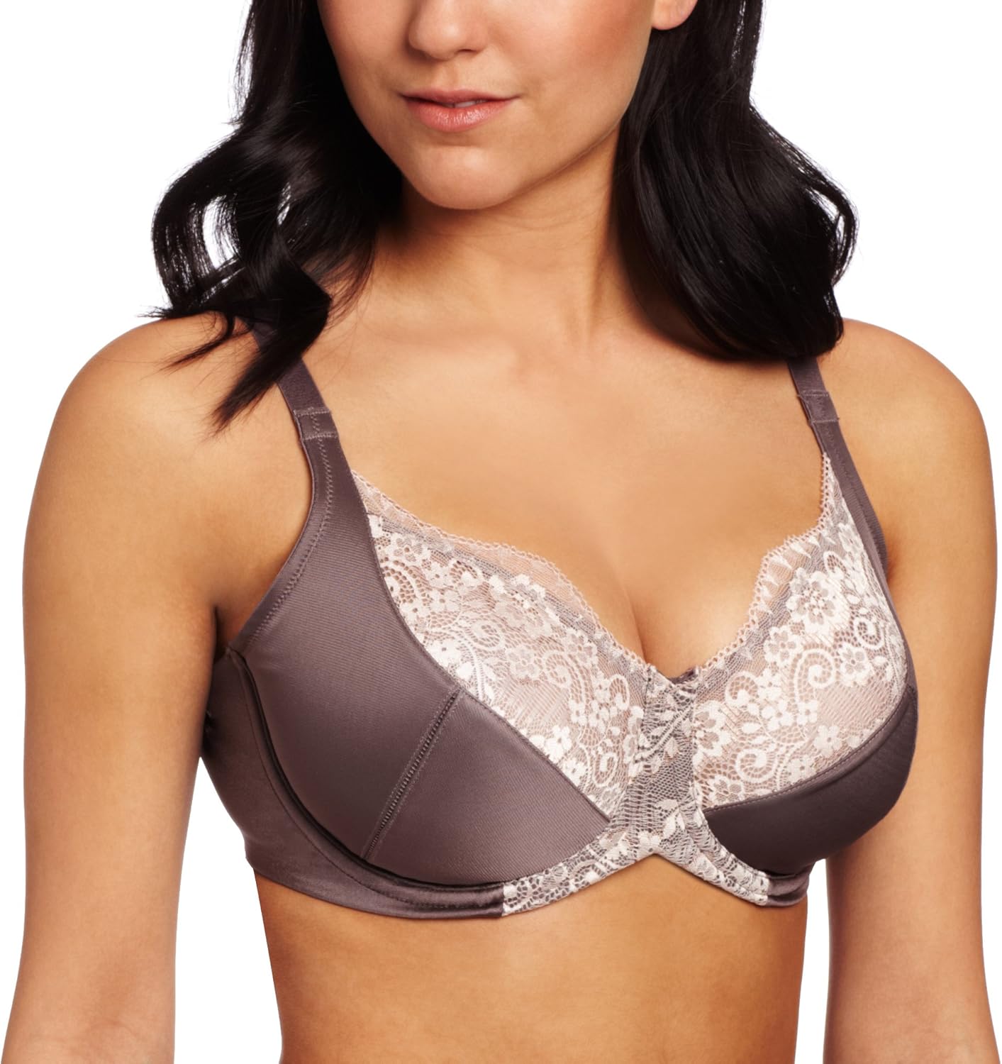 Lilyette by Bali Women's Enchantment 3-Section with Lattice Lace