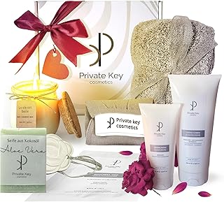 SPA Geschenkset für Frauen, Wellness und Entspannung in Geschenkbox: hochwertige Hautpflegeprodukte, Seife, Duftkerze und Aromastein für Aromatherapie, Geburtstagsgeschenk für Sie, Weihnachtsgeschenk