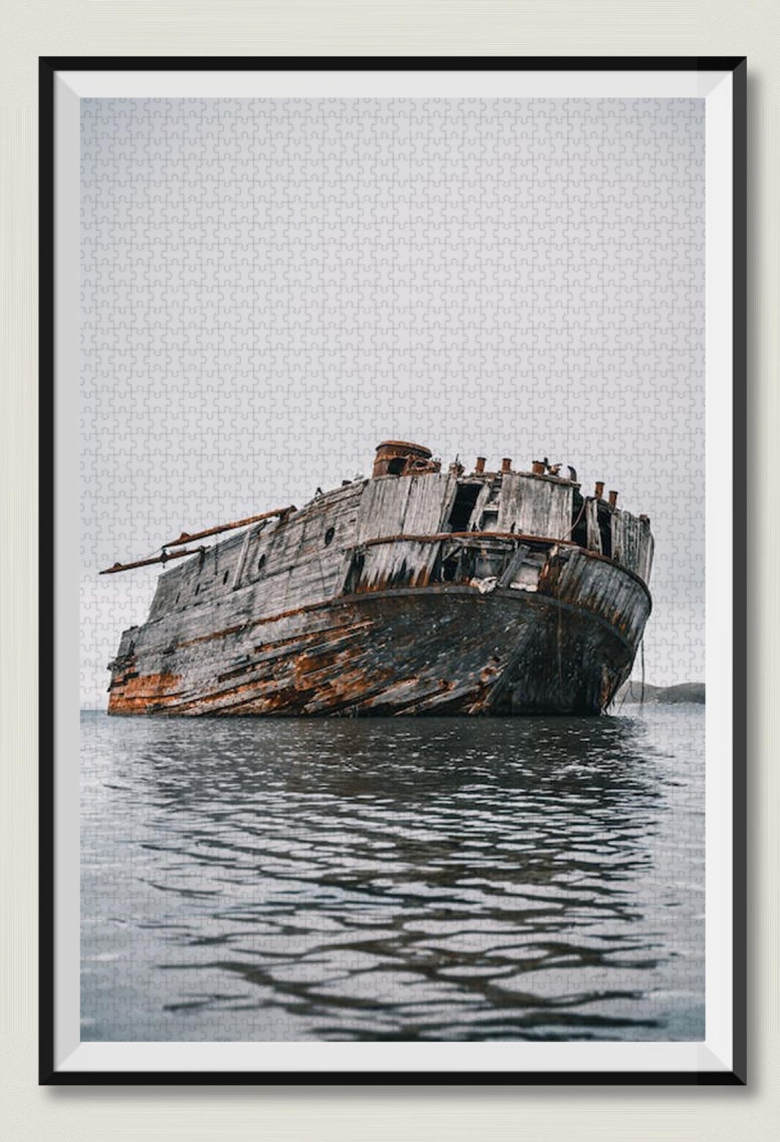 Vecchia nave in mare - Puzzle in legno da 2000 pezzi - Gioco rompicapo per adulti