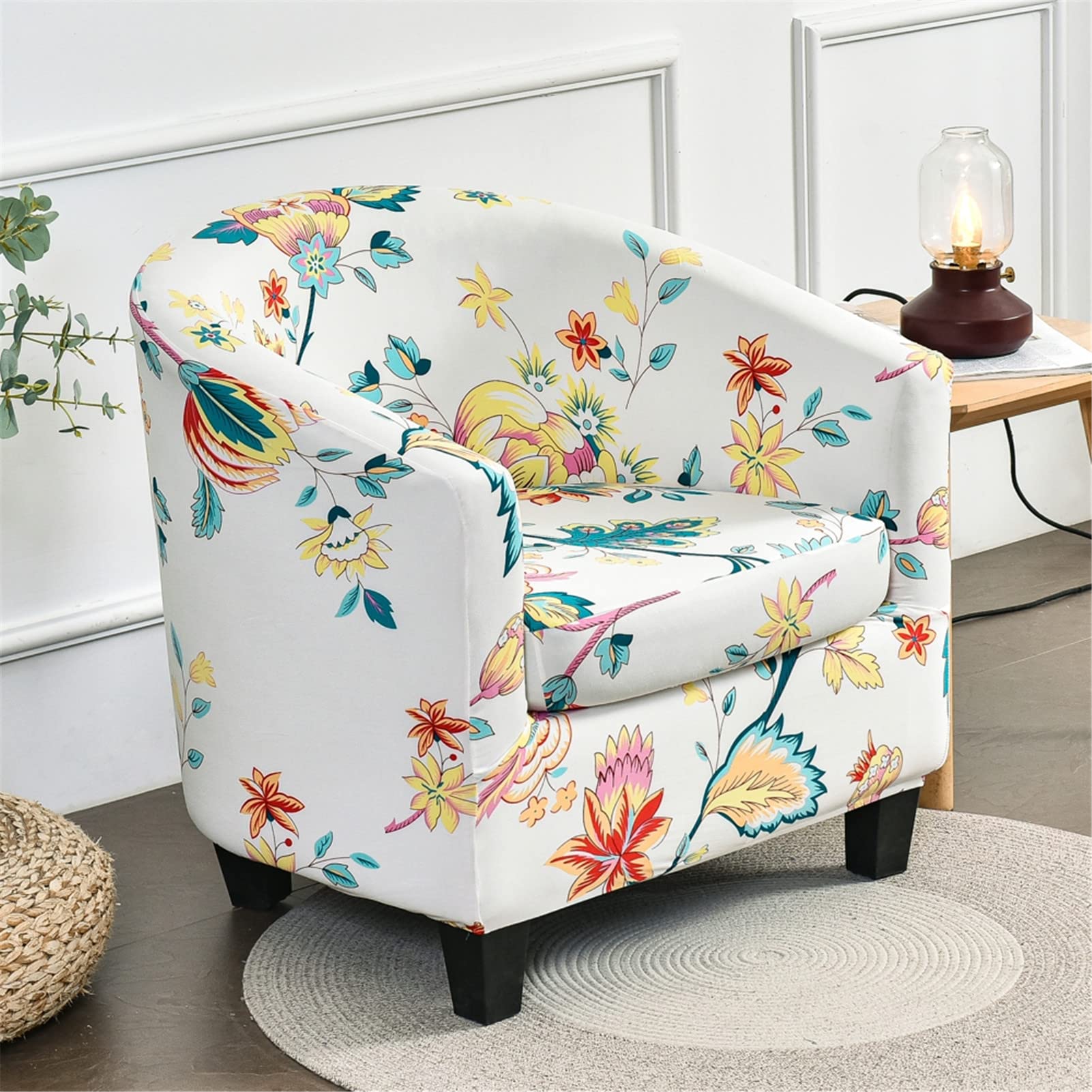 WWYL Poltrona da Cocktail, Copripoltrona Chesterfield Elasticizzato, Fodera per Sedia Club, per sedie e poltrone, copridivano, copridivano (# - 32