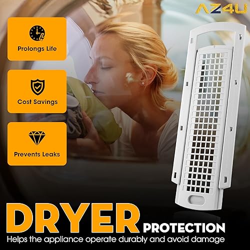 Miniatura 9 de AZ4U WE01X25914 WE01X25915 WE22X35337 actualizado para GE - Rejilla de cubierta de pantalla de pelusa para lavadora y secadora Guía de rejilla