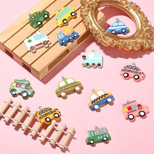 Miniatura 6 de DanLingJewelry Dijes de espalda plana con temática variada, encantos para hacer joyas, No es una piedra preciosa