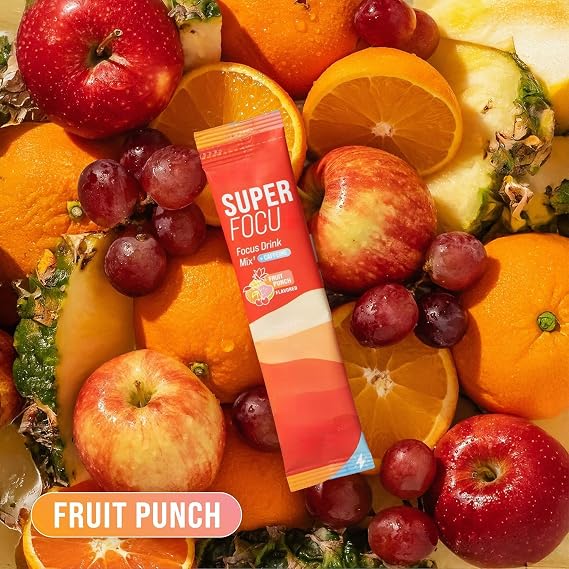 Brain-boosting drink—refreshing and energy-replenishing—fruity flavor
