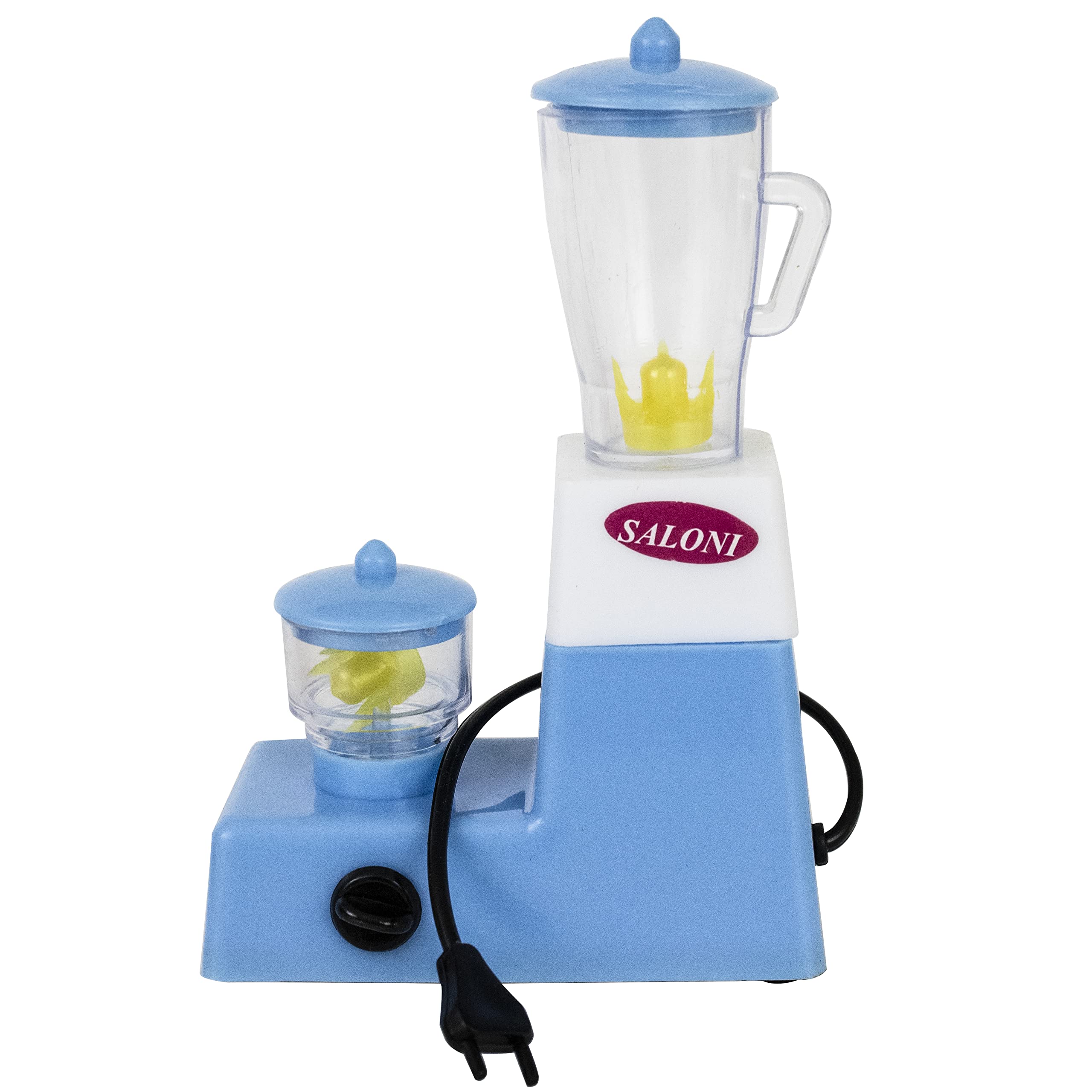 Miniature Mixie Toys Kids Kitchen Pretend Play Toys Mini Kitchen Model Chef Role Play Toy for DIY Scene Kids Gift (Blue)