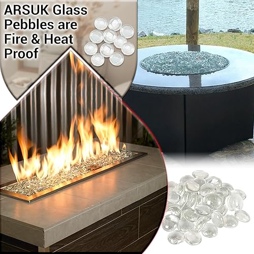 Miniatura 5 de ARSUK Mármol de vidrio plano, piedras decorativas de mosaico, cuentas de gemas, relleno de jarrón, piedras florales, decoración de acuario (1 libra,