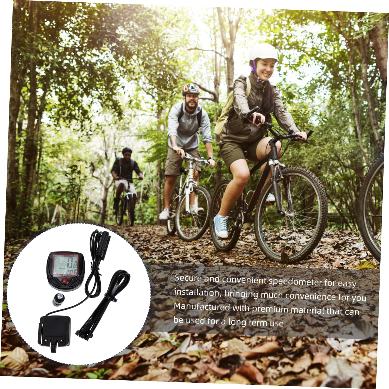 BESTonZON Cuentakilómetros de Bicicleta Portátil Velocímetro Profesional con Pantalla Retroiluminada para Medición de y Accesorios para Ciclismo