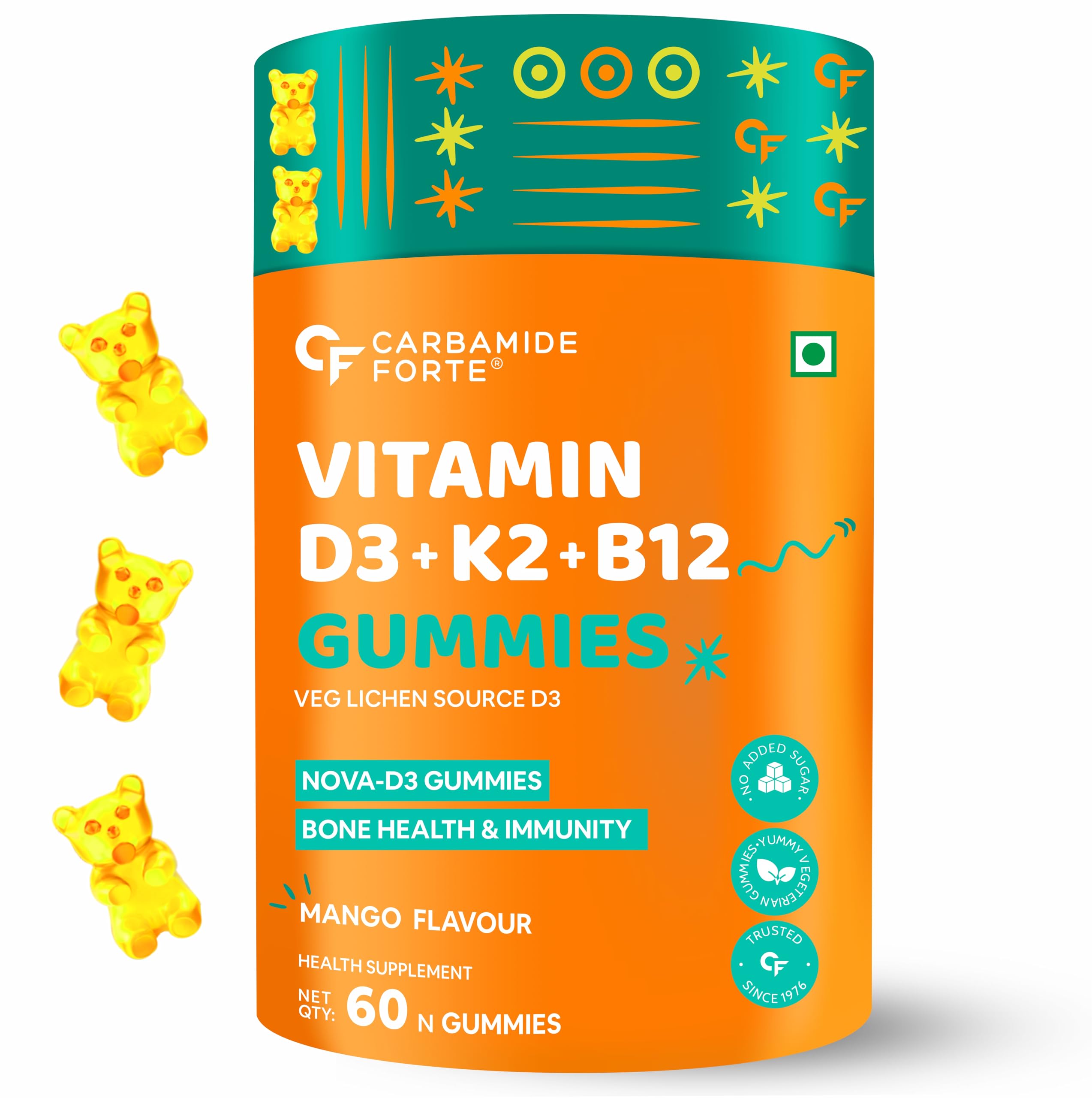 See full amazon price history chart for Carbamide Forte Vitamin D3 K2 MK7 & Vitamin B12 Gummies | Vitamin B12 supplements | vitamin K2 mk7, Vitamin D3 supplement & b12 vitamin supplement for bone health & Immunity |D3k2 & b12 gummies for Women, Men & Kids | Mango Flavoured - 60 Veg Gummies Carbamide Forte Vitamin D3 K2 MK7 & Vitamin B12 Gummies | Vitamin B12 supplements | vitamin K2 mk7, Vitamin D3 supplement & b12 vitamin supplement for bone health & Immunity |D3k2 & b12 gummies for Women, Men & Kids | Mango Flavoured - 60 Veg Gummies (B09HGK82YX) Amazon Price History, Amazon Price Tracker