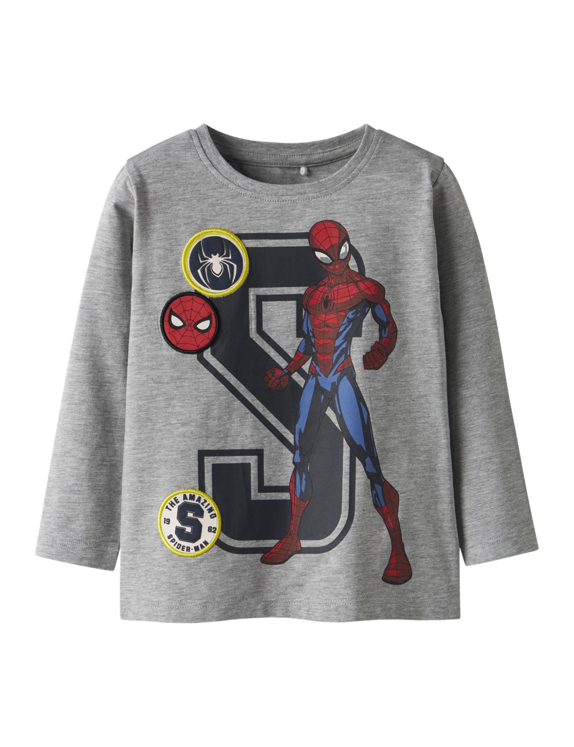 Name IT Jungen Name It Boy Oberteil mit Langen Ärmeln Spider-Man Nmmdeep Spider Ls Nreg Top Box Noos Mar (1er Pack)