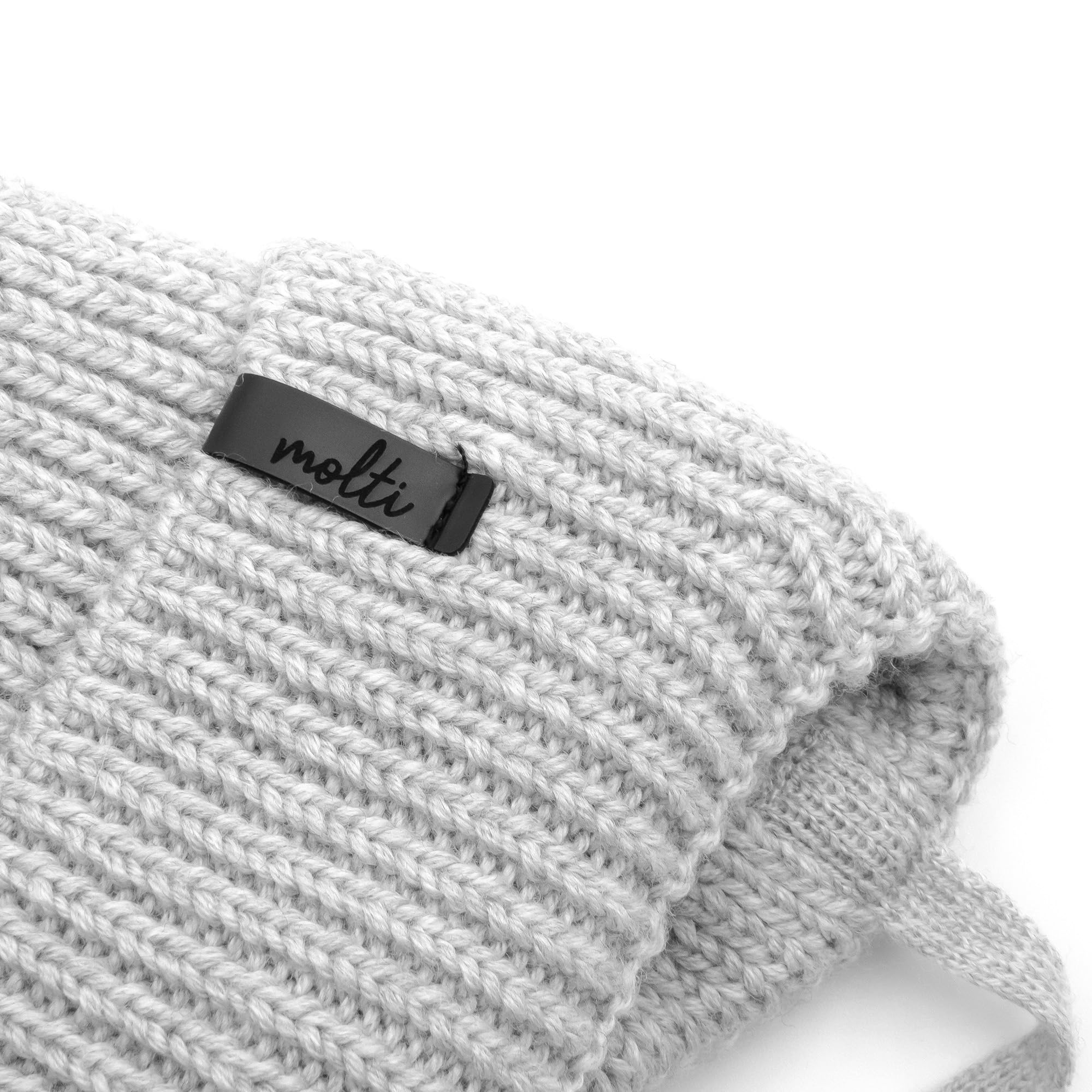molti Winter Mütze mit Bommel und Rundschal für Kinder Beanie (12-24m), Schal (1-5 Jahre) aus 100% extrafeiner Merinowolle – warmes und weiches Strickset, OEKO-TEX® zertifiziert