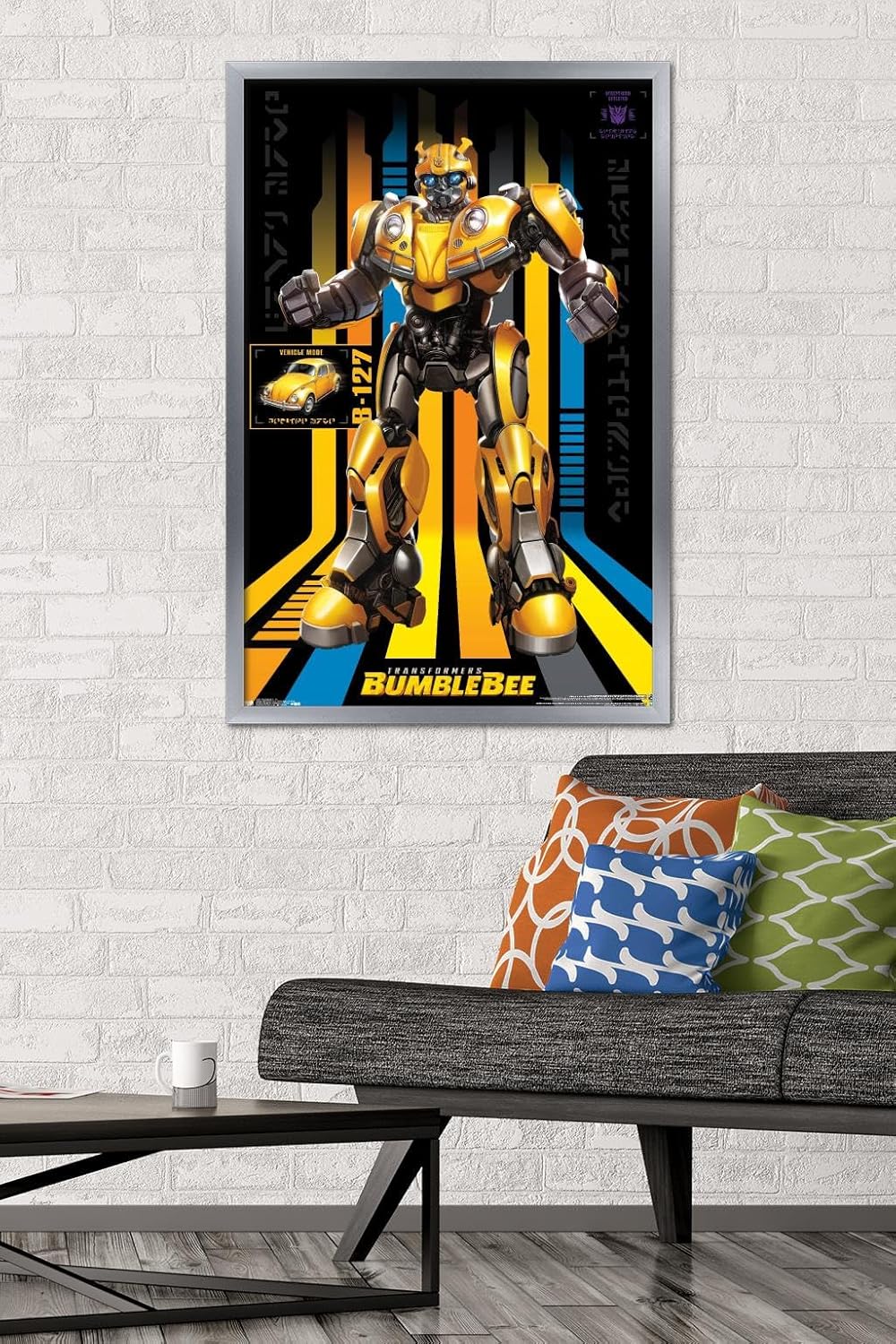 Trends International Hasbro Transformers: Bumblebee - 127 Wall Poster, 22.375" x 34", Silver Framed Version
