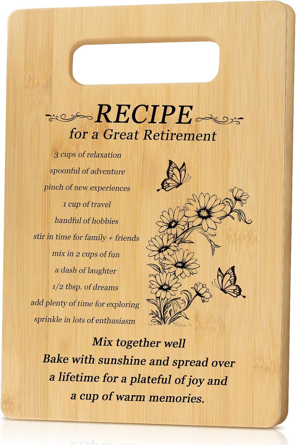 Retirement Gifts for Women Best Funny Retirement Gifts Retired Gift Idea Pocket Watch Presents for Wife Mom Aunt Grandma Sister Teachers Coworkers NurseCutting Board 7.8 * 11.8 Inch Present