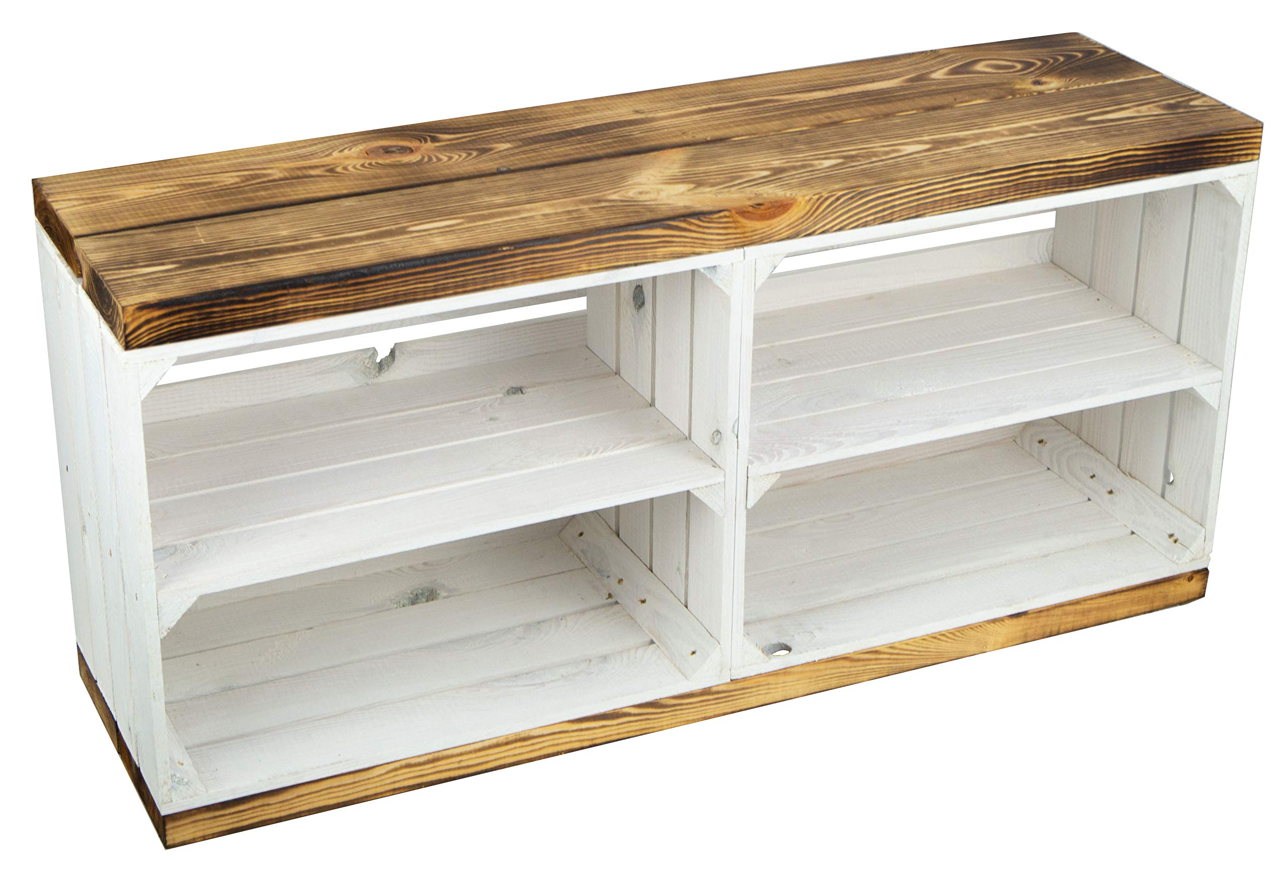 Scarpiera Blister A 3 Cassetti, Scarpiera In Legno Con Vano Estraibile Nella Parte Superiore 2 Ripiani Bianco 85593403