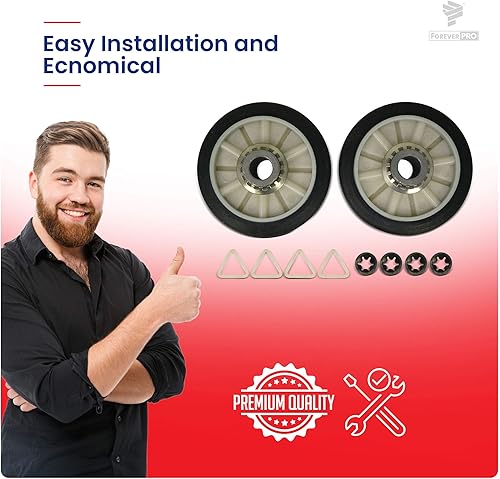 Miniatura 2 de ForeverPRO 4392065 Kit de reparación de secadora de 29 pulgadas para secadora Whirlpool 279435 279436 279708 279709