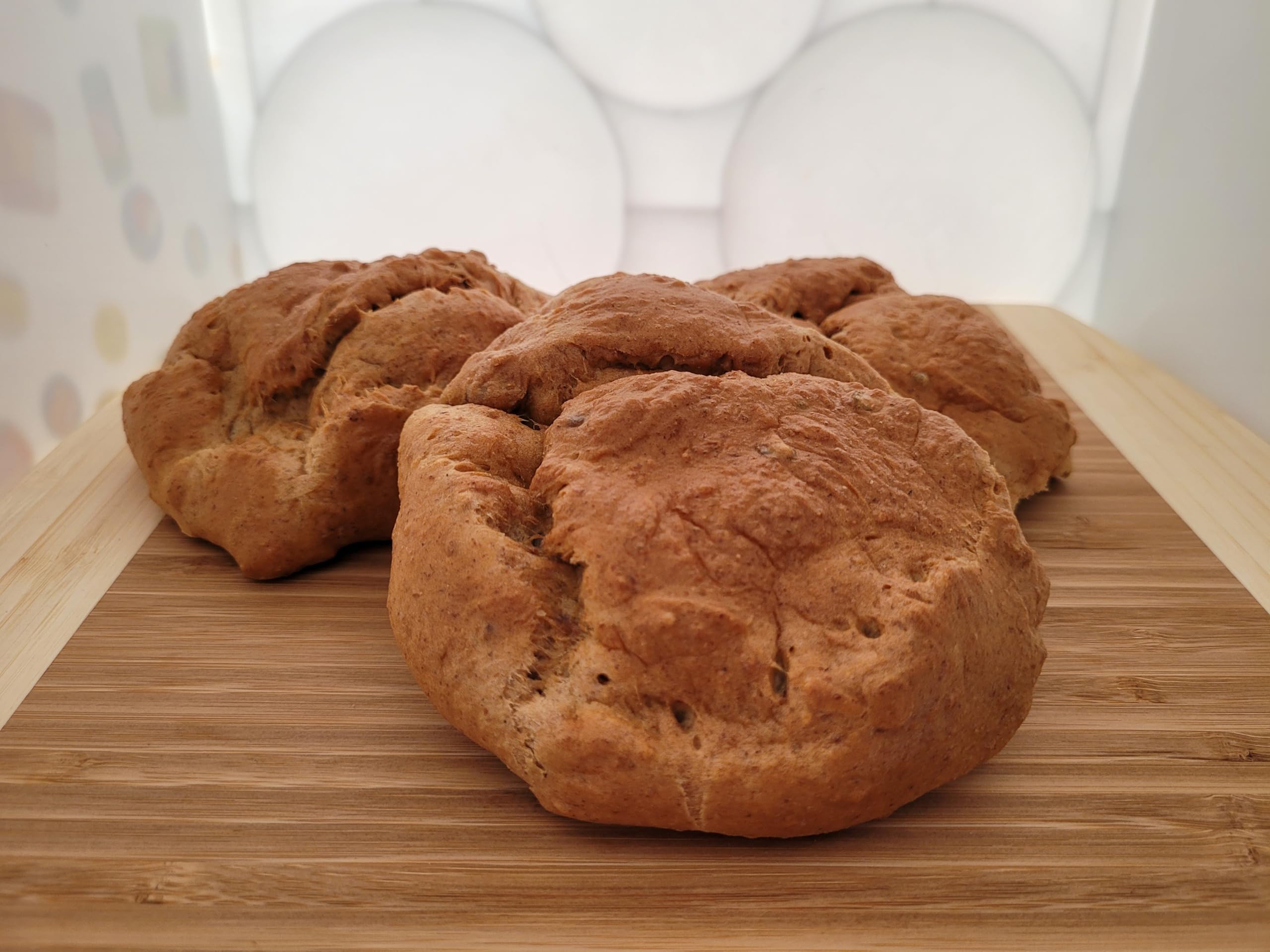 Mix for 4 Large Balm Cakes, Keto Friendly Bakery Bread, Coconut, Almond and wholewheat seeded with 4g Net Carbs and 13.6g protein Per Balm Cake (4 Large Balm Cakes, Coconut and Almond)