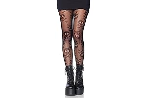 Womens Skull Fishnet Tights