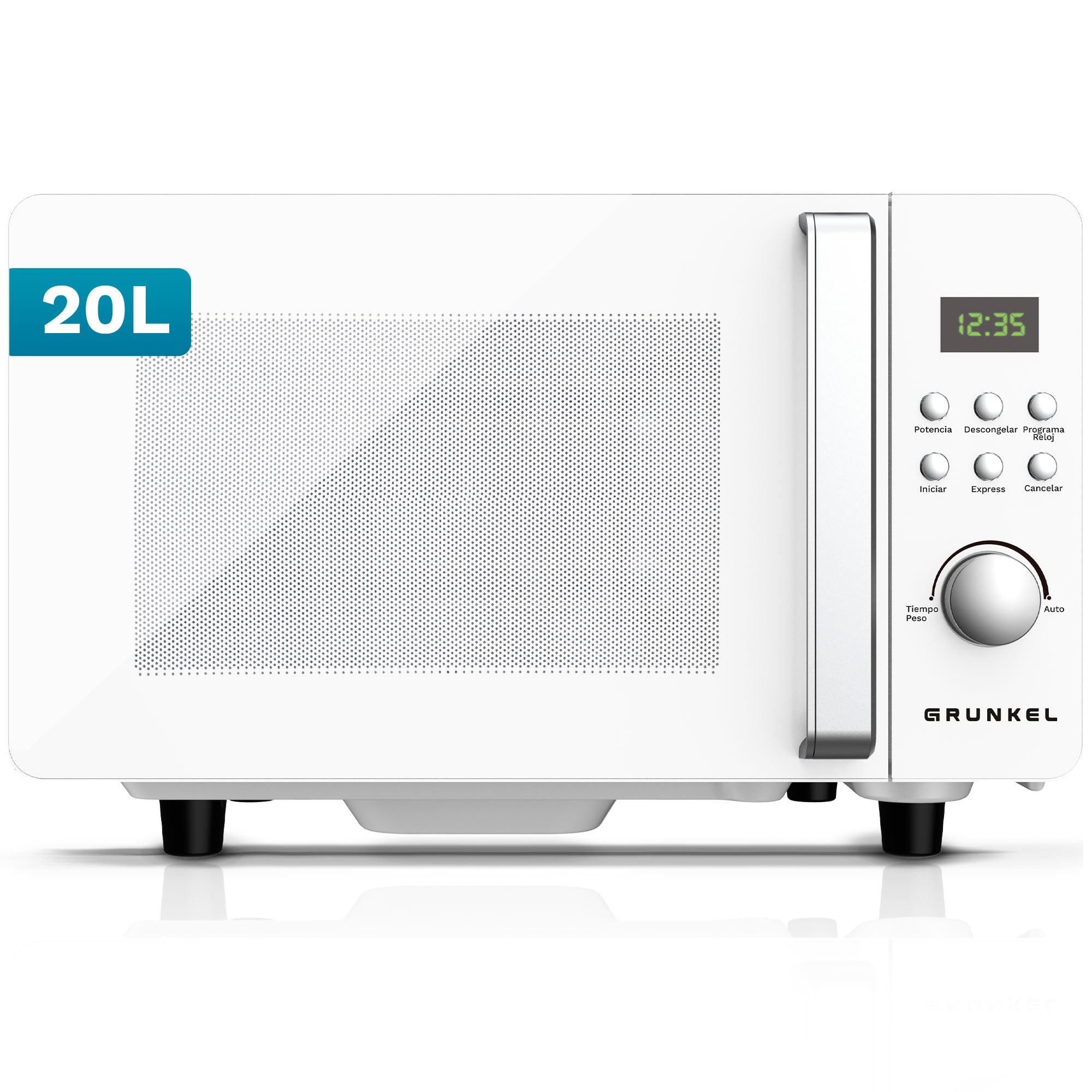 Digital Microwave, 700W-800W, 20L -25L, Without Rotating Dish, 5 Power Levels, 8 Programs, LED Display, Fixed Glass Base (700W 20 Litres)