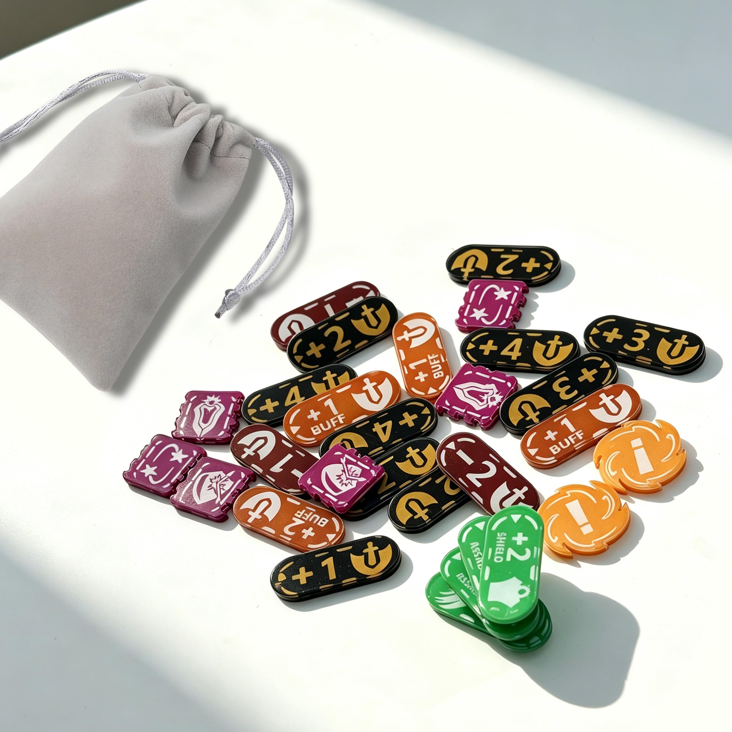 Set di 31 gettoni di tracciamento in acrilico di alta qualità, compatibili con Riftbound, indicatori di stato professionali e modificatori per giochi di strategia TCG (31)