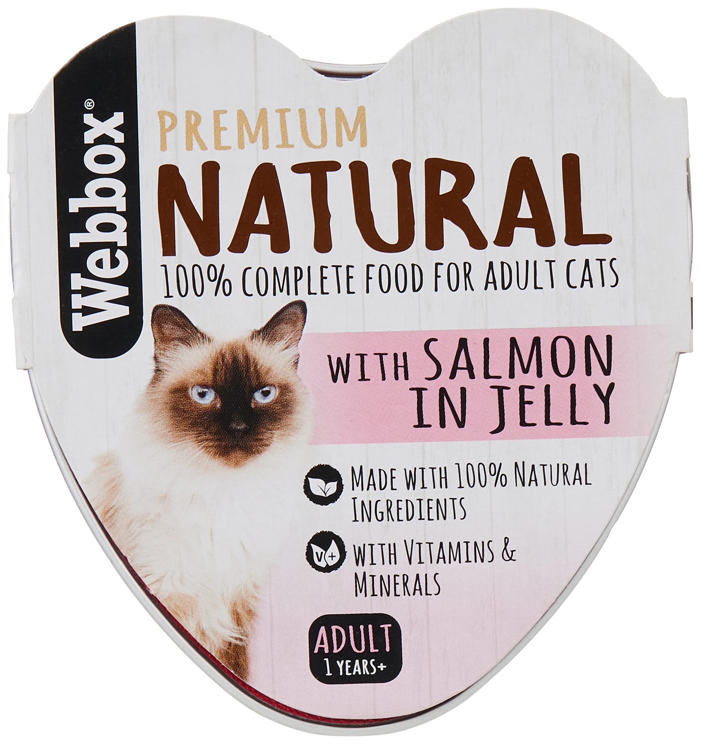 Pets Choice Limited Webbox Natural Cat Heart Salmon in Jelly 85g, standard, PT864155-S