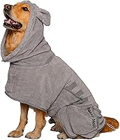 SOGGYDOGGY Luxury Dog Bathrobe - Super Absorbent 380GSM Microfiber, Fast Dry in Minutes, Adjustable Fit for All Breeds (Medium)