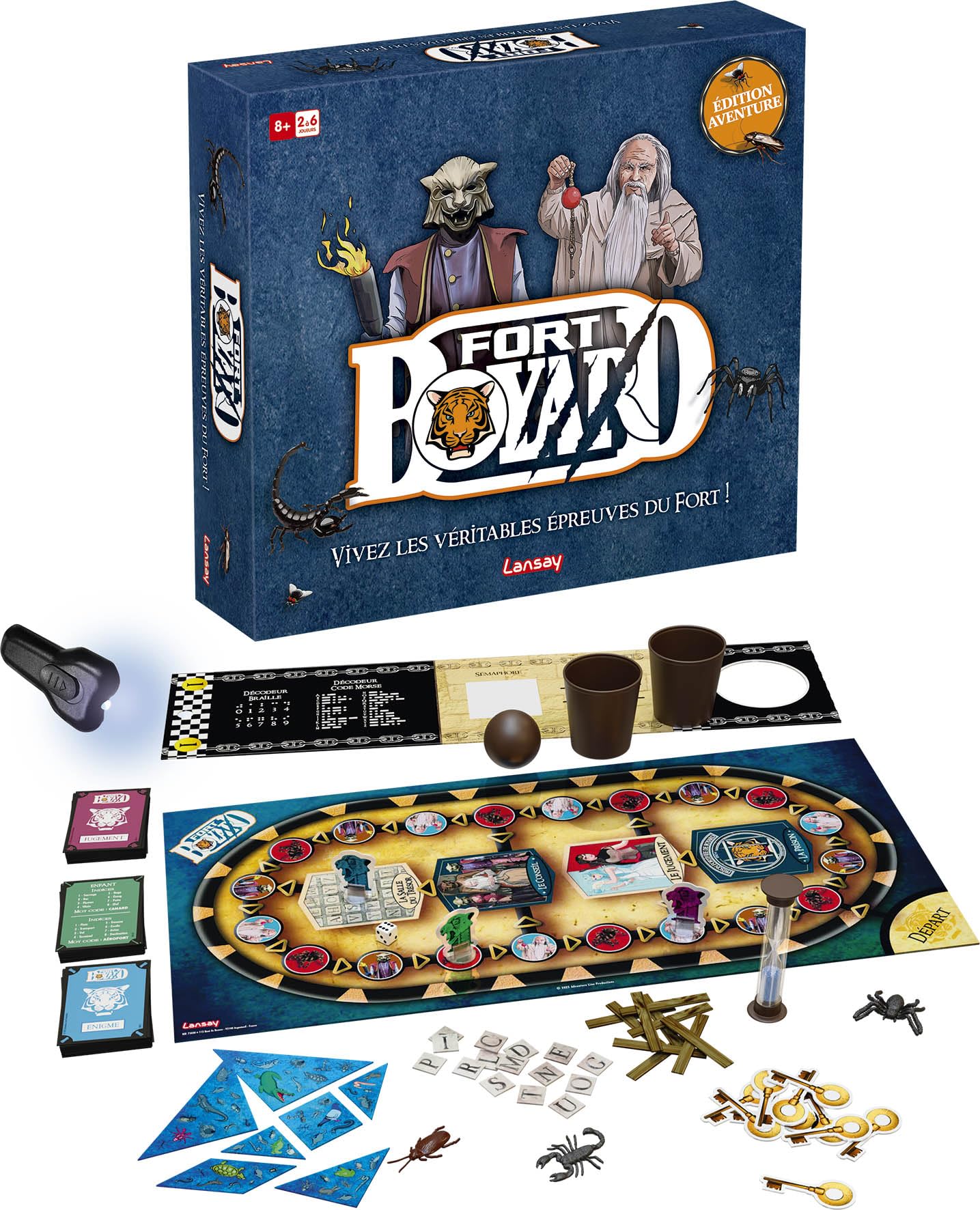 Lansay | FORT BOYARD - edycja przygodowa | Wciągająca gra planszowa z fizycznymi próbami i wyzwaniami | Dla całej rodziny | Od 8 lat | Od 2 do 6 graczy | Przeżyj prawdziwe próby Fortu!