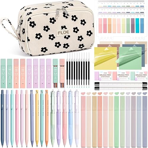 Miniatura 10 de 62 piezas de suministros escolares estéticos, lindos suministros de regreso a la escuela, suministros esenciales universitarios, juego de papelería