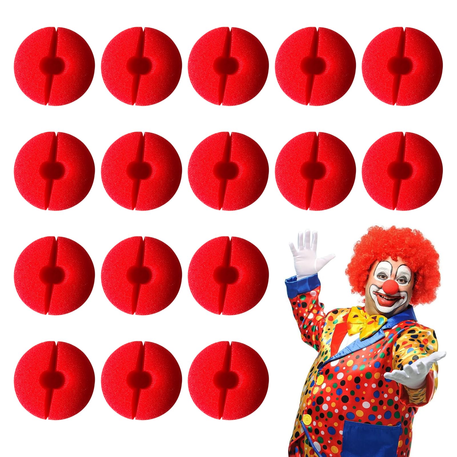 20 Palline Di Spugna Rosse, Naselli Da Clown Rossi, Palline In Schiuma, Piccole Sfere Magiche, Naso Da Clown, Palline Rosse In Schiuma, Sponge Balls Magiche Per Carnevale, Trucco Per Bambini, Feste - Foto 13