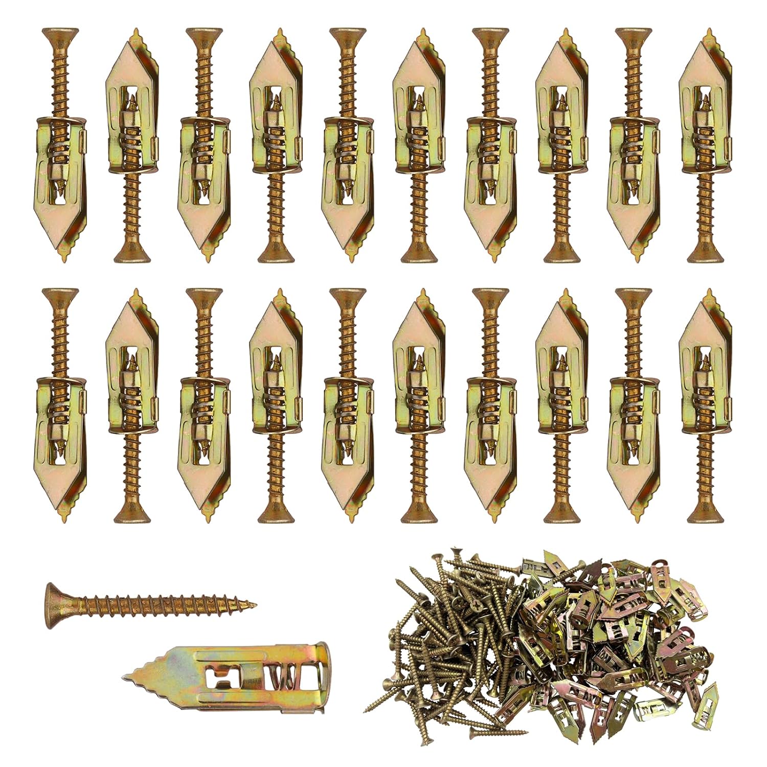 200PCS Drywall Self Drilling Anchor Screws Kit,Heavy Duty Metal Wall