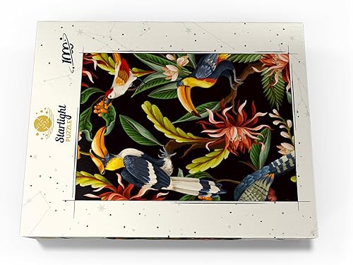 Miniatura 4 de Birds with Tropical Leaves and Flowers - Rompecabezas prémium de 1000 piezas para adultos